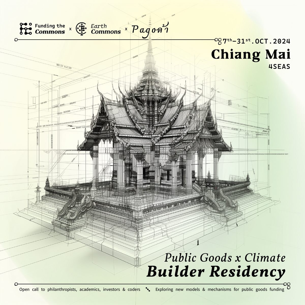 Chiang Mai Builder Residency 2024 poster