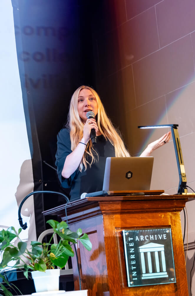 A speaker at the lectern